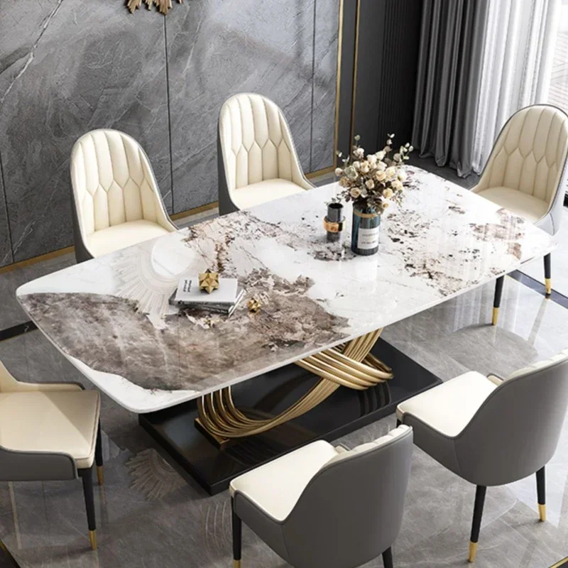 Dining Tables Luxury Slate Design Nordic Tavolo Coffee Living Room Modern Dining Tables KitchenPranzo Home Furniture SR50DT