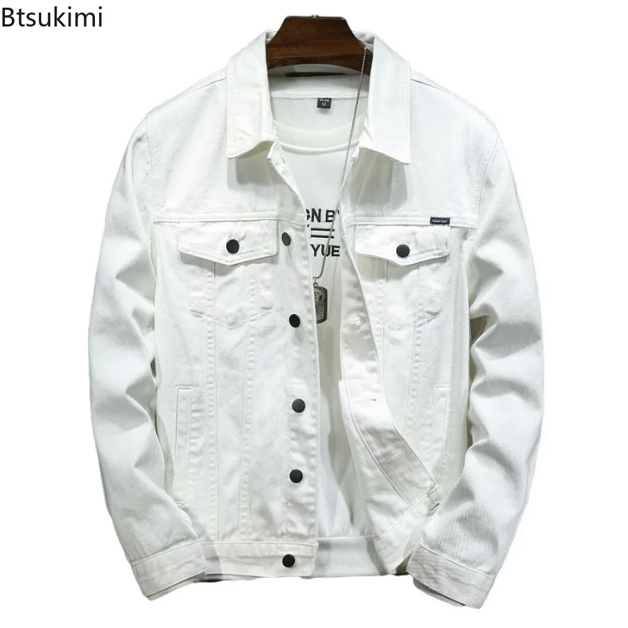 2024 New Men's Cargo Denim Jacket Trend Streetwear Couple Cotton Casual Outerwear High Quality Versatile Cowboy Coats Oversized