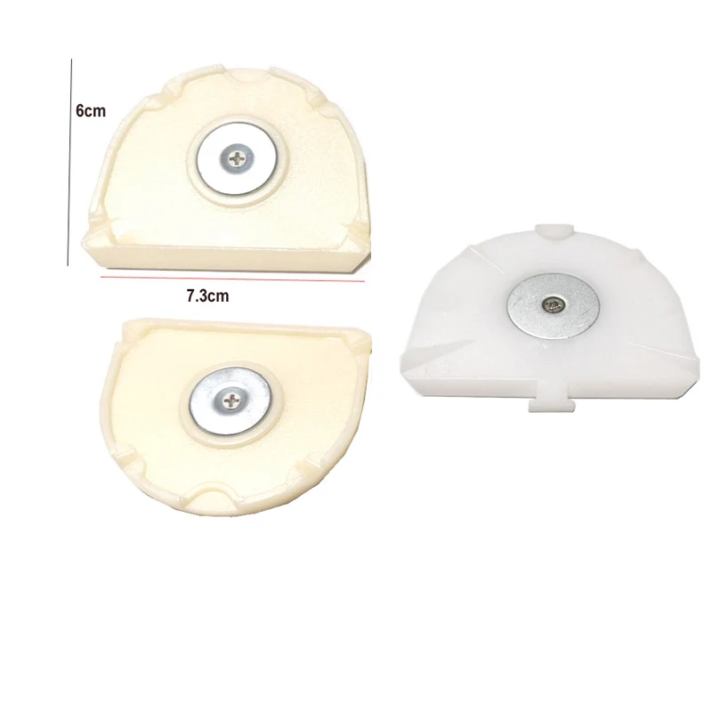 

20PCS Dental Lab Semicircle Shape Plastic Plate With Iron Disposable Magnetic Base Amann Girrbach Universal