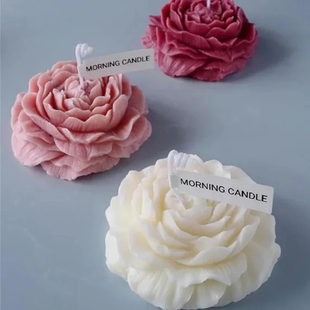 Three Dimensional Peony Flower Candle Mold Decoration DIY Hand Soap  Aromatherapy Candle Making Tools Sugar Cake Silicone Mold - AliExpress