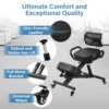 Kneeling Chair with Back Support, Height Adjustable Kneeling Chair for Men, Women, Children