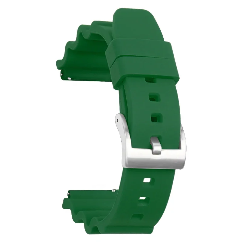 Waterproof Silicone Rubber Diving Strap for Men's Sport Watches with Quick Release (20mm & 22mm)