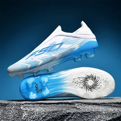 Premium Men's High - Top Non - Slip Football Boots - Durable Soccer Shoes for Indoor and Outdoor Play (White FG)