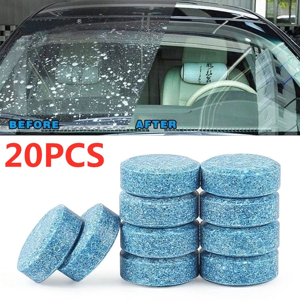 5/10/20Pcs Solid Cleaner Car Windscreen Wiper Effervescent Tablets Glass Toilet Cleaning Car Accessories tonlinker car wiper blades for cheryexeed exeed vx 2021 2022 2 0dct car accessories front windscreen wiper blade brushes cutter