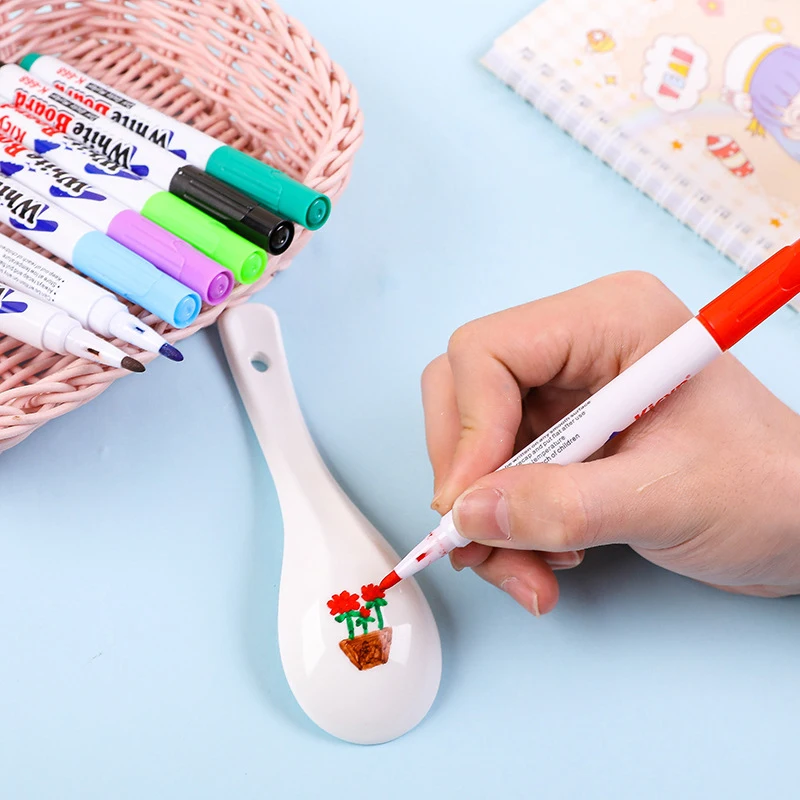 새로운 마법의 물 그림 펜, 12 가지 색상, 8 가지 색상, 화이트 보드 마커, 플로팅 잉크 펜, 낙서 워터 펜, 장난감 미술 용품