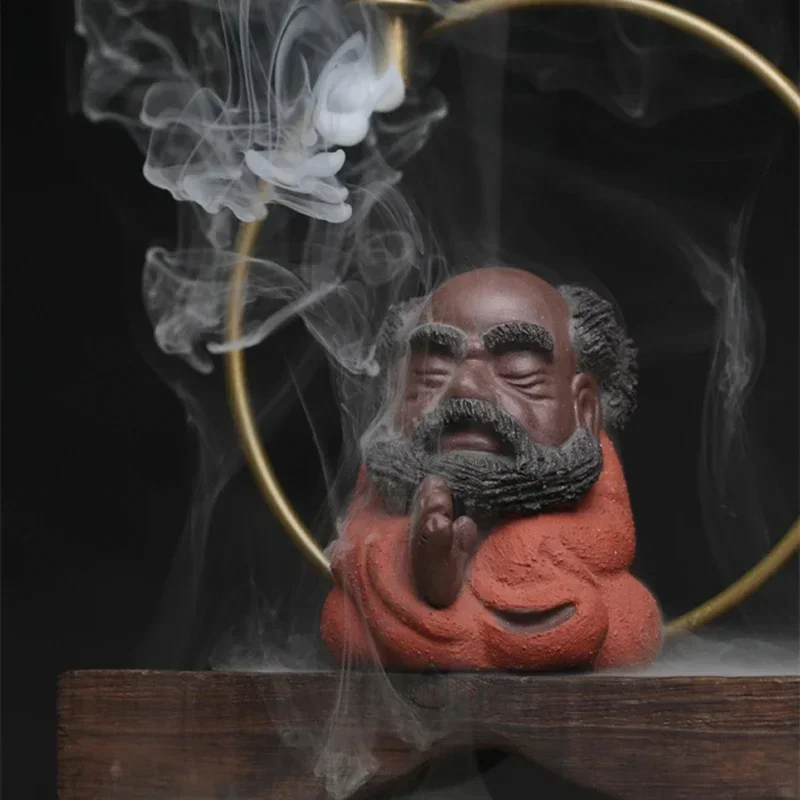 

Глиняные чайные фигурки животных Bodhidharma, чайная церемония, дзен, аксессуары для украшения стола, исинское украшение