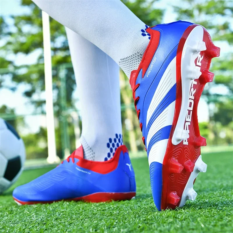 Men TF/FG Soccer Shoes Futsal Original Society Football Boots Professional Ultralight Football Shoes Women Non Slip Cleats Tenis 2