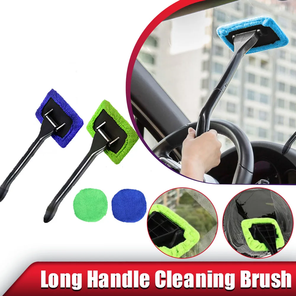Window Cleaner Brush Kit Windshield Cleaning car detailing brush set Microfiber Towel Car Detail Interior Long Handles