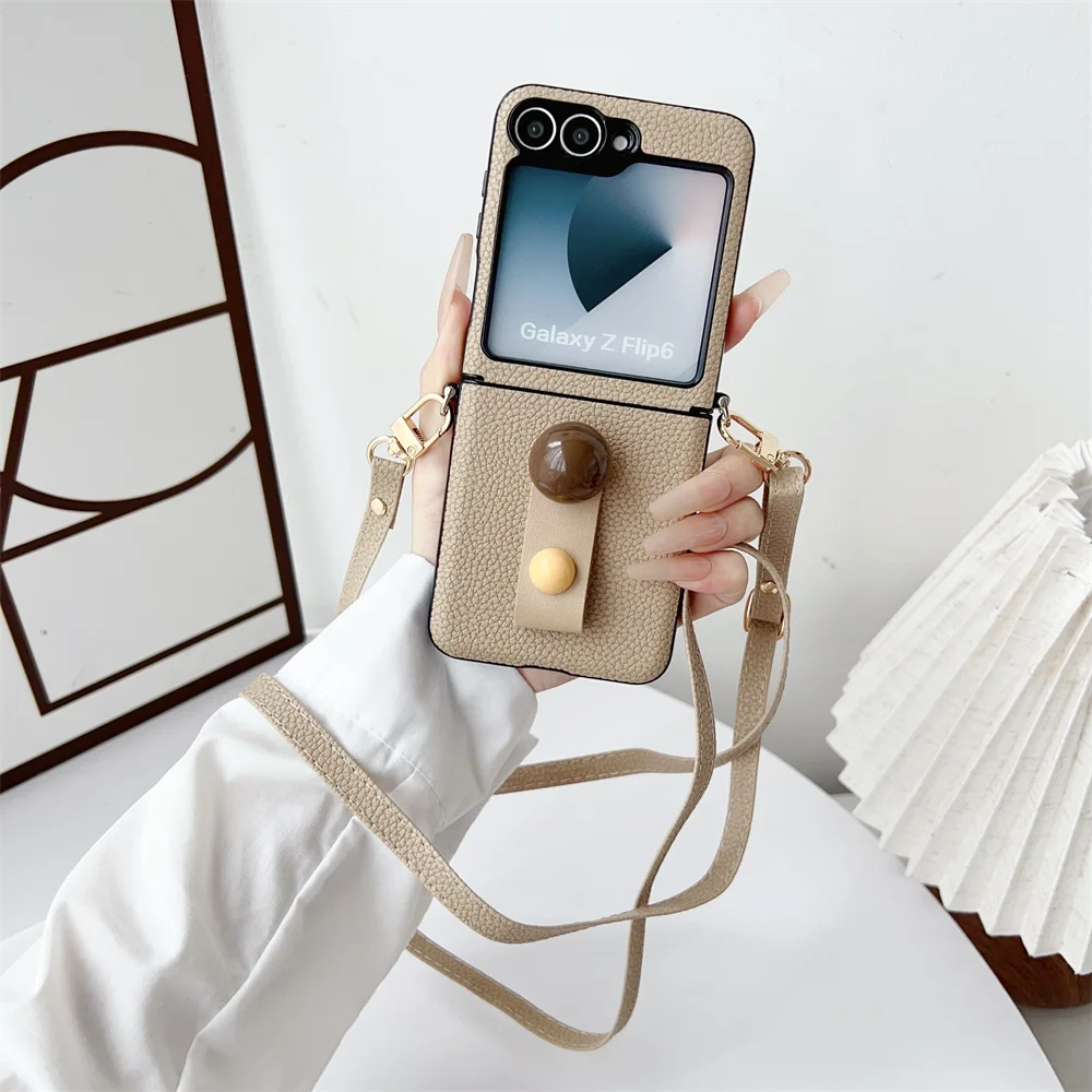 Candy Colours Long Lanyard Phone Case with Bracelet & Spherical Stand Cover