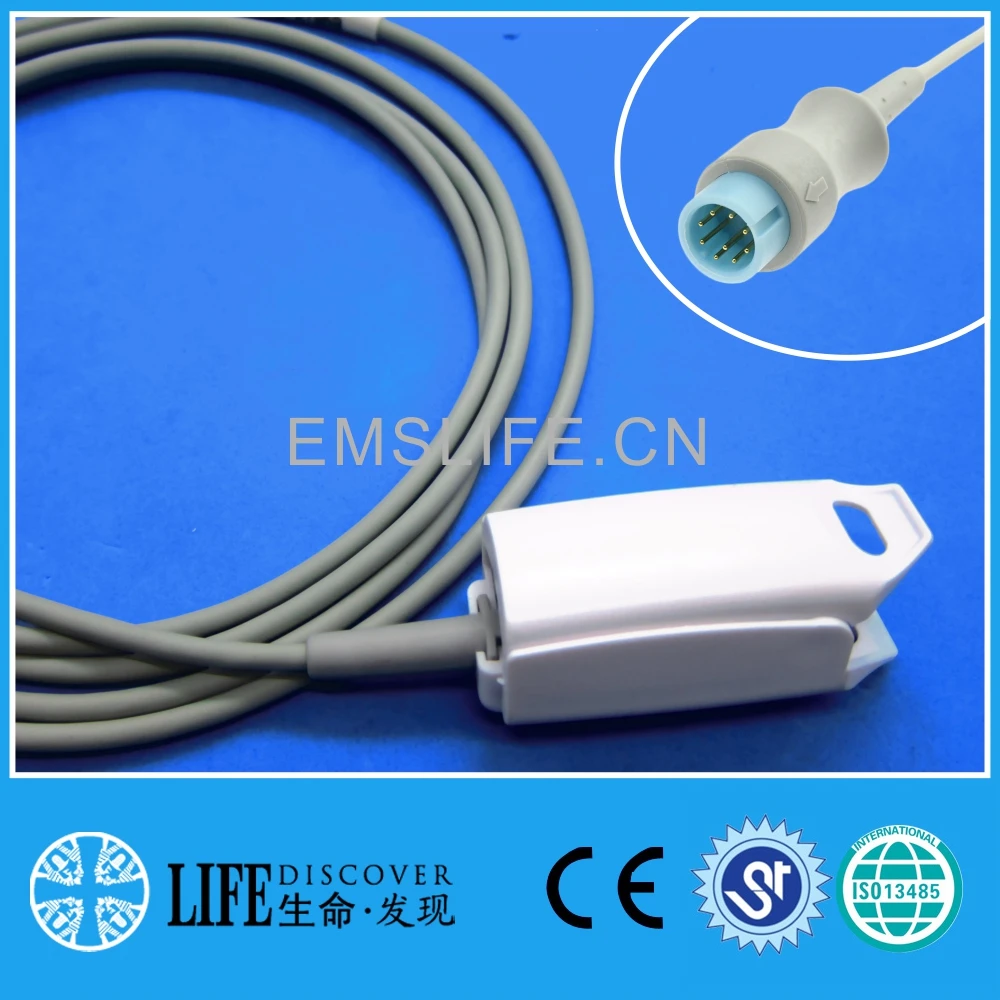 

Reusable adult AWT finger clip spo2 sensor for biolight Q-series