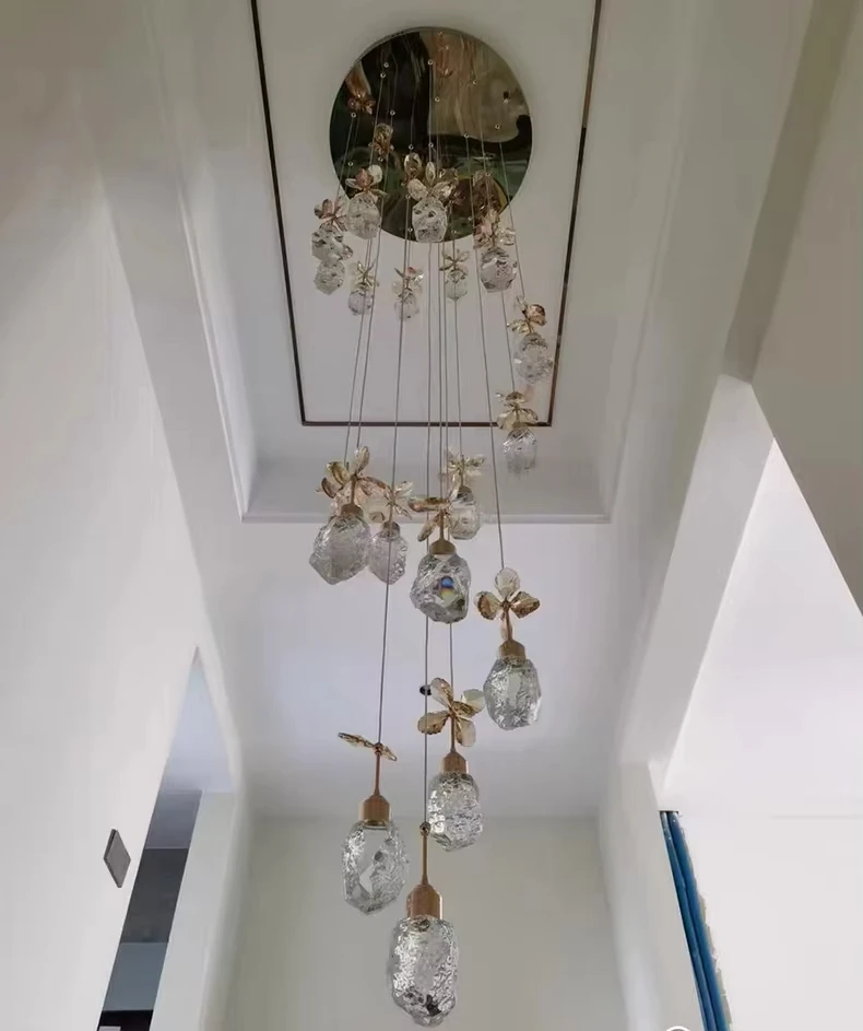 Suspension cristal chrome