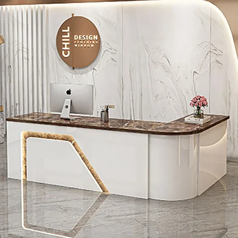 Counter Table Bar Reception Desk Tall Marble Office Commercial Reception Desk reception desk storage acrylic podium Beauty Salon Toonbank Winkel Garden Furniture Sets