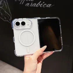 Luxury UltraThin Clear Magnetic Wireless Charging Phone Case with Hard Bumper Cover - iPhone Duo (Clear)