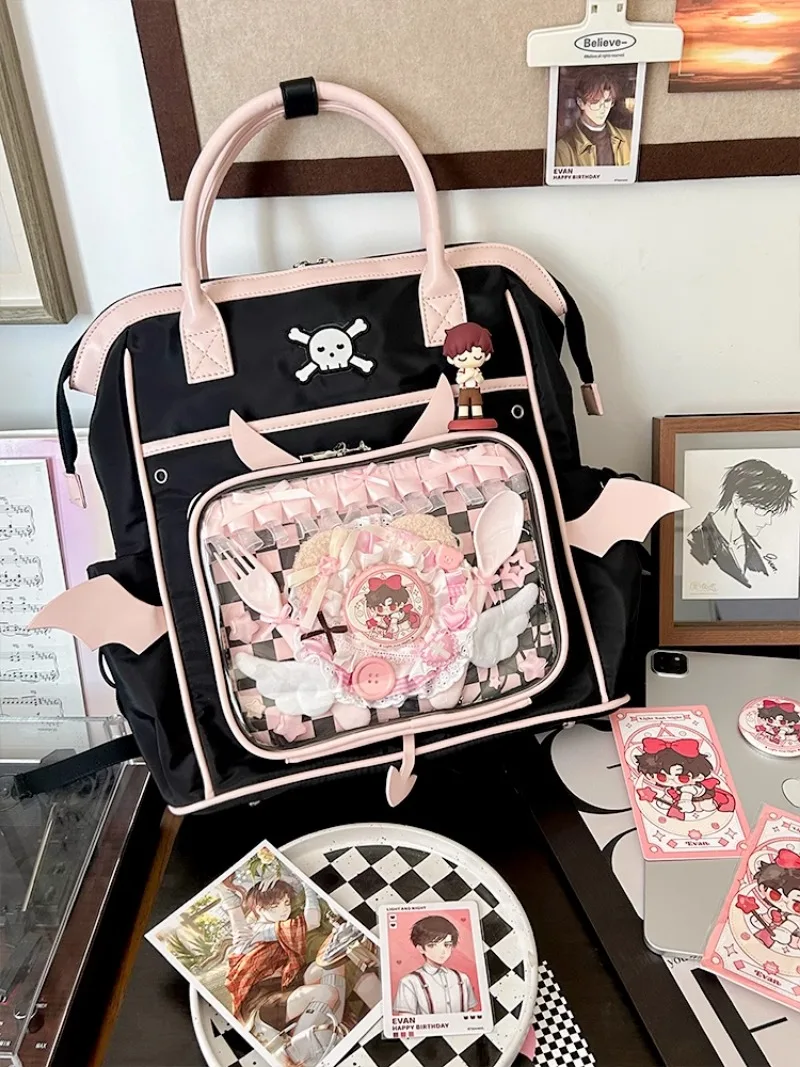 Transparent Ita School Bag Large Capacity Mochilas Mujer Daily Using Mochila All-match Student Backpack Original Women Bags 5