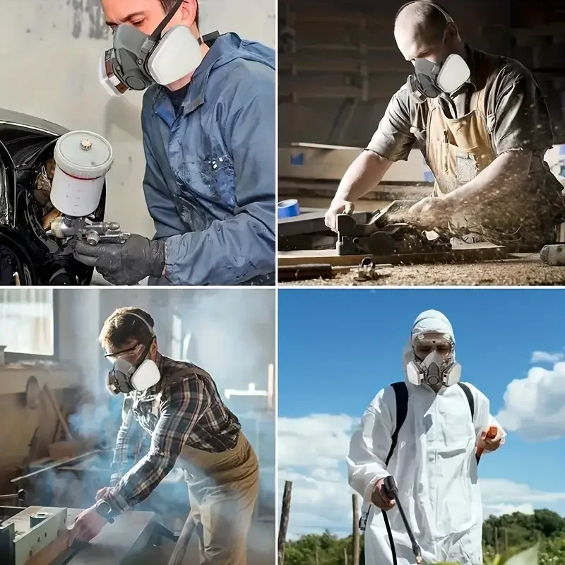 6200 Mask with 2097 25 in 1 filter box Activated carbon filter cotton spray paint chemical pesticide dust grinding dust mask
