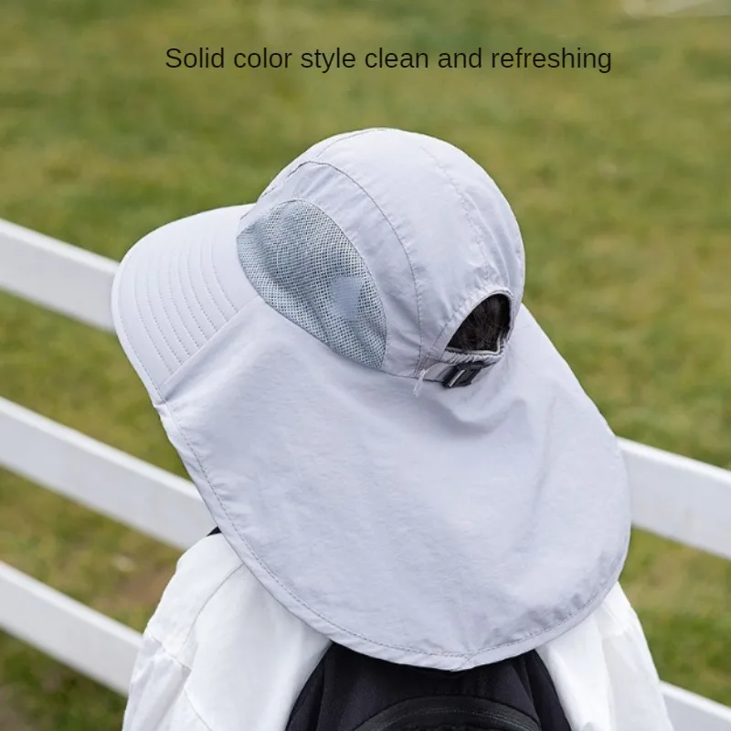 Sun Hat Summer Outdoor Neck Ear Cover Anti UV Protection Beach Caps Kids Boy Girl Travel Flap Cap for Children_voghion.com