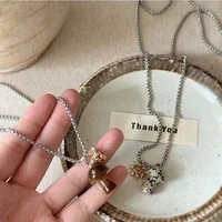 Spotted Tiger Eye Stone Mushroom Pendant Long Versatile Clavicle Chain Necklace for Women's Niche Exquisite Accessories - Image 2