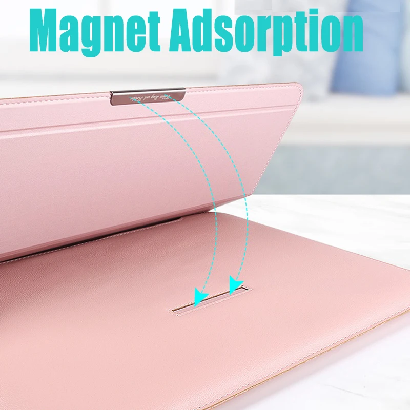 Enhanced Laptop Sleeve and Accessory Organizer with Foldable Stand & Wrist Rest Pad