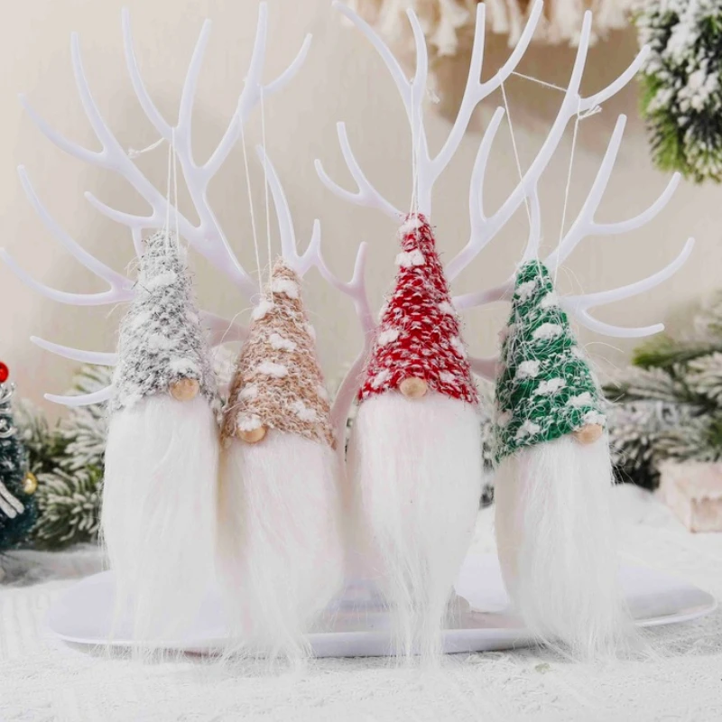 

4 шт., Новогодняя мини-кукла, подвеска на елку, Рождественское украшение для дома, кукла-гном, рождественские подарки для детей, новый год 2023, рождественские подарки