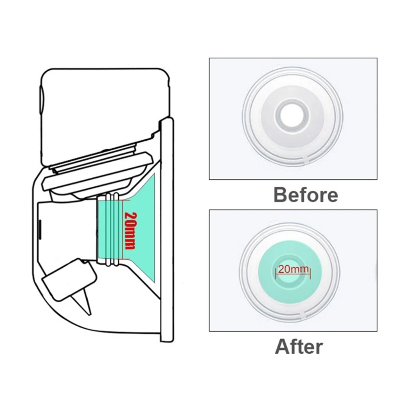 Breast Pump Accessories Flange Funnel Inserts 14/16/18/19/20/21/22mm Caliber Size Adaptor Converter Small Nipple Horn Adapter 5
