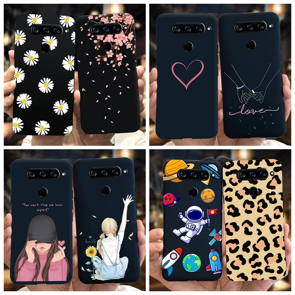 Per Lg V35 Thinq Case Lm-V350 V35 Plus Cover New Fashion Daisy Flower Girls Custodia Per Telefono Per Lg V40 Thinq V50 V50S Thinq Soft Capa