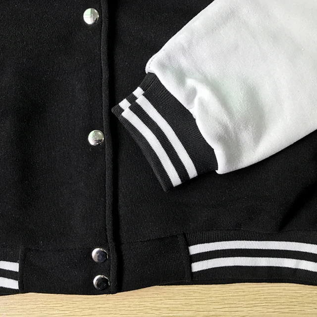 Black White Solid Color Jacket Loose Oversized Clothes Casual Men Women Baseball Uniform S-5XL Street Coat Warm Fleece Jackets - Image 3