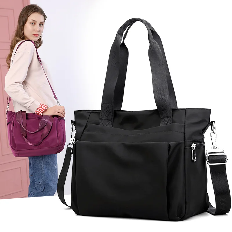 

Waterproof Nylon Bag Women Large Laptop Handbags Shoulder Bag Large Capacity Mom Handbags Tote Crossbody Pack