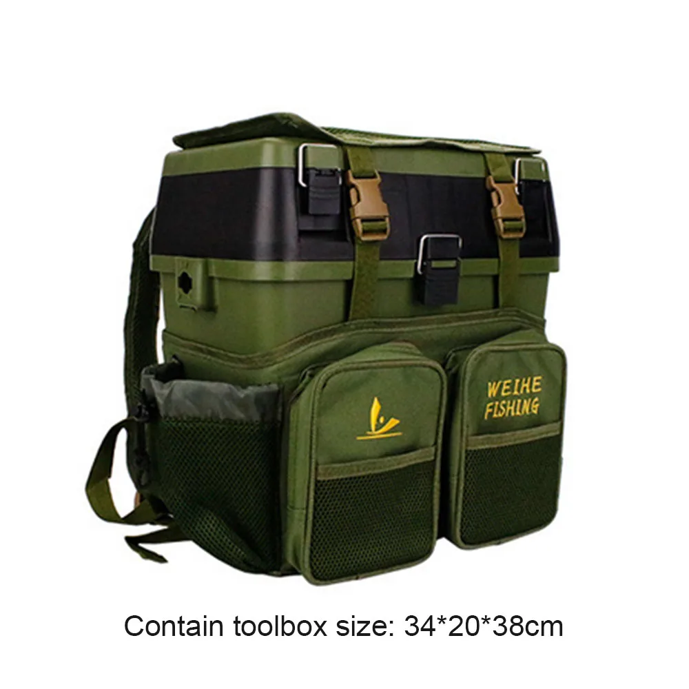 2 In 1 Fishing Seat Box Set With Fishing Bucket Box Backpack For Fishing  Stool Gear Storage Large-Capacity Fishing Bag Tackle - AliExpress