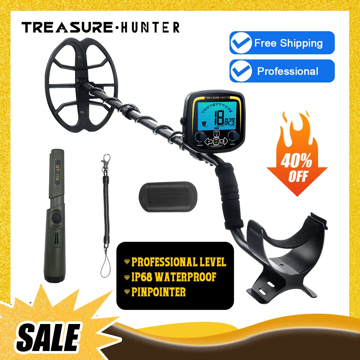 Treasure Hunter GX850 11inch Coil Pinpointer Professional