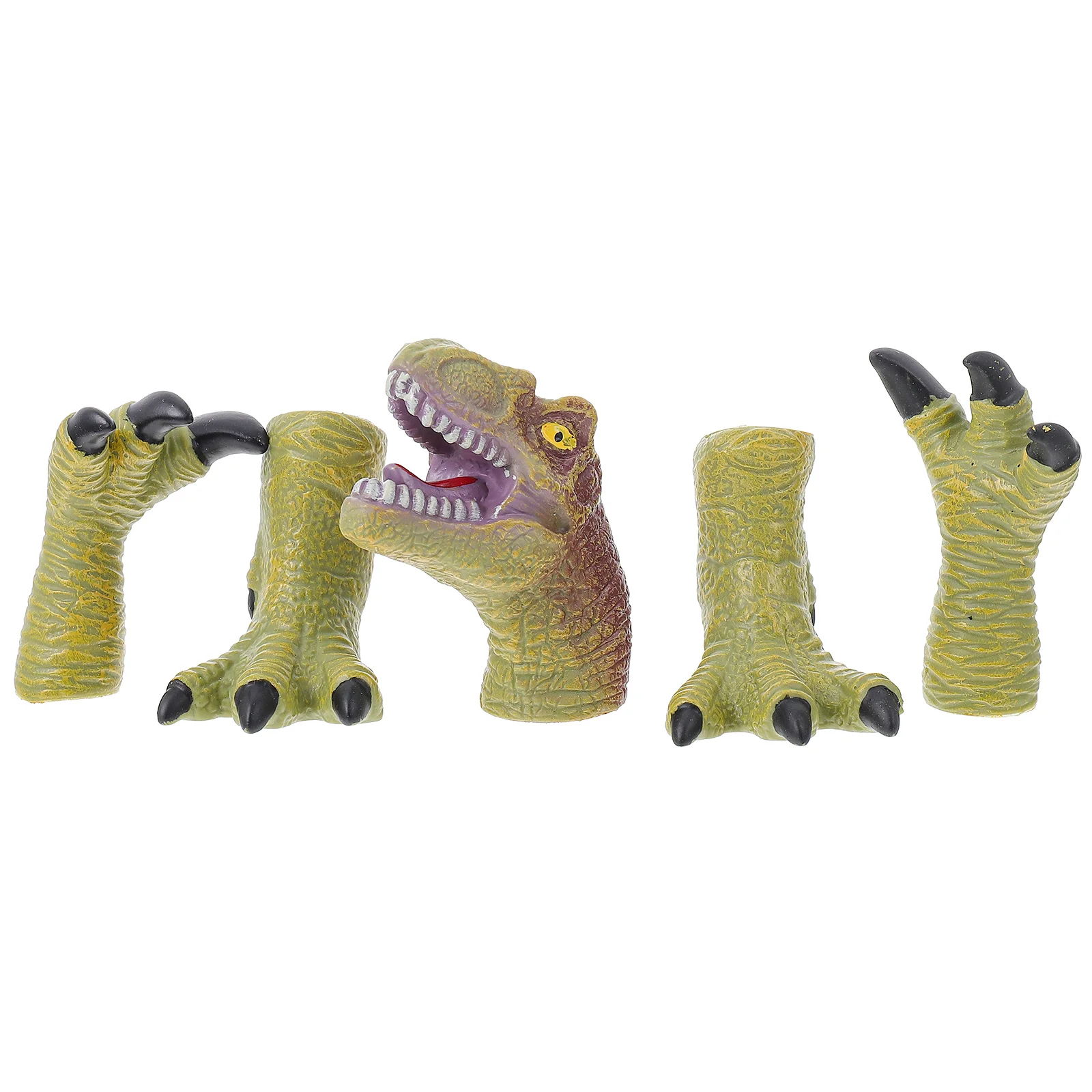 

Dinosaur Finger Puppet Gloves Hand Plaything Cosplay Game Props Vinyl Role Animals Parent-child Dinosaurs Claws Toys
