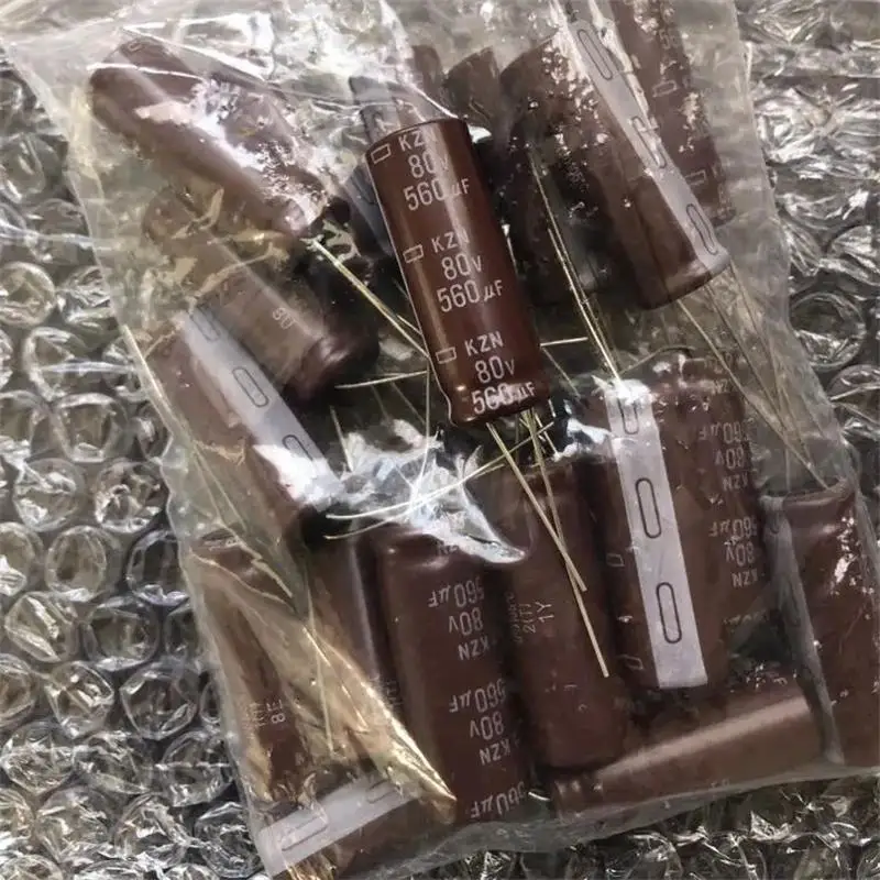 10PCS/LOT 560UF 80V Black Diamond Capacitor 80V560UF 12.5x40MM KZN High Frequency Low Resistance
