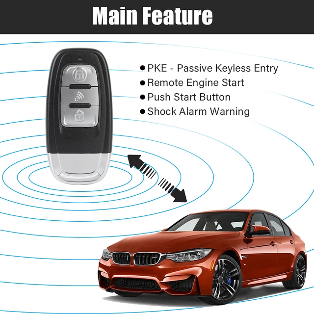 Alarma de arranque inteligente para coche, sistema de entrada sin llave, Bluetooth, juego de autoinicio, parada automática, botón pulsador, Kit de accesorios de Control remoto - Imagen 2
