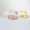 Women Alloy Jewelry Bracelet Charm Bangle Retro 10cm Diameter Metal Leaf Open Arm Cuff Armlet Fine Greek Roman Open Ended Spiral 4