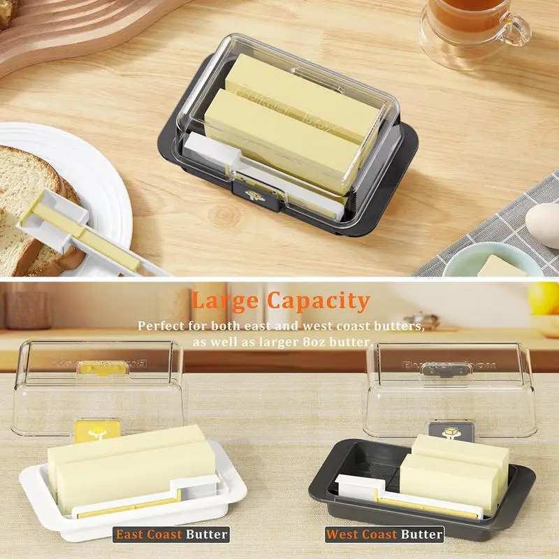 Countertop Butter Keeper Countertop Butter Airtight Dish with Lid Easy Scoop Unbreakable Cheese Keeper Tray