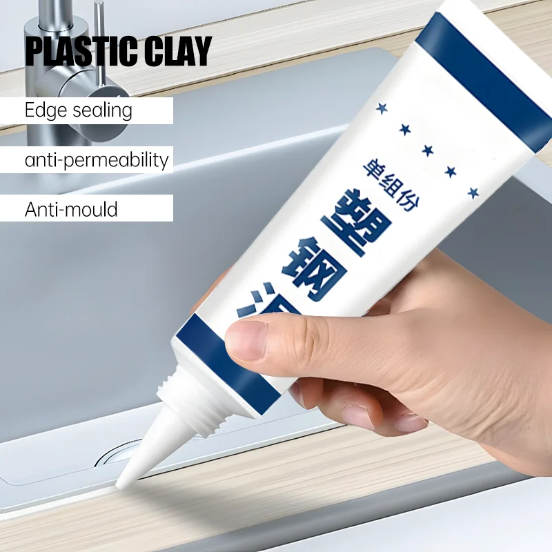 60ml Plastic Steel Mud Super Strong Waterproof Glue Household Mildew Proof Caulk Sealant Quick Drying Toilet Seat Caulk Glue