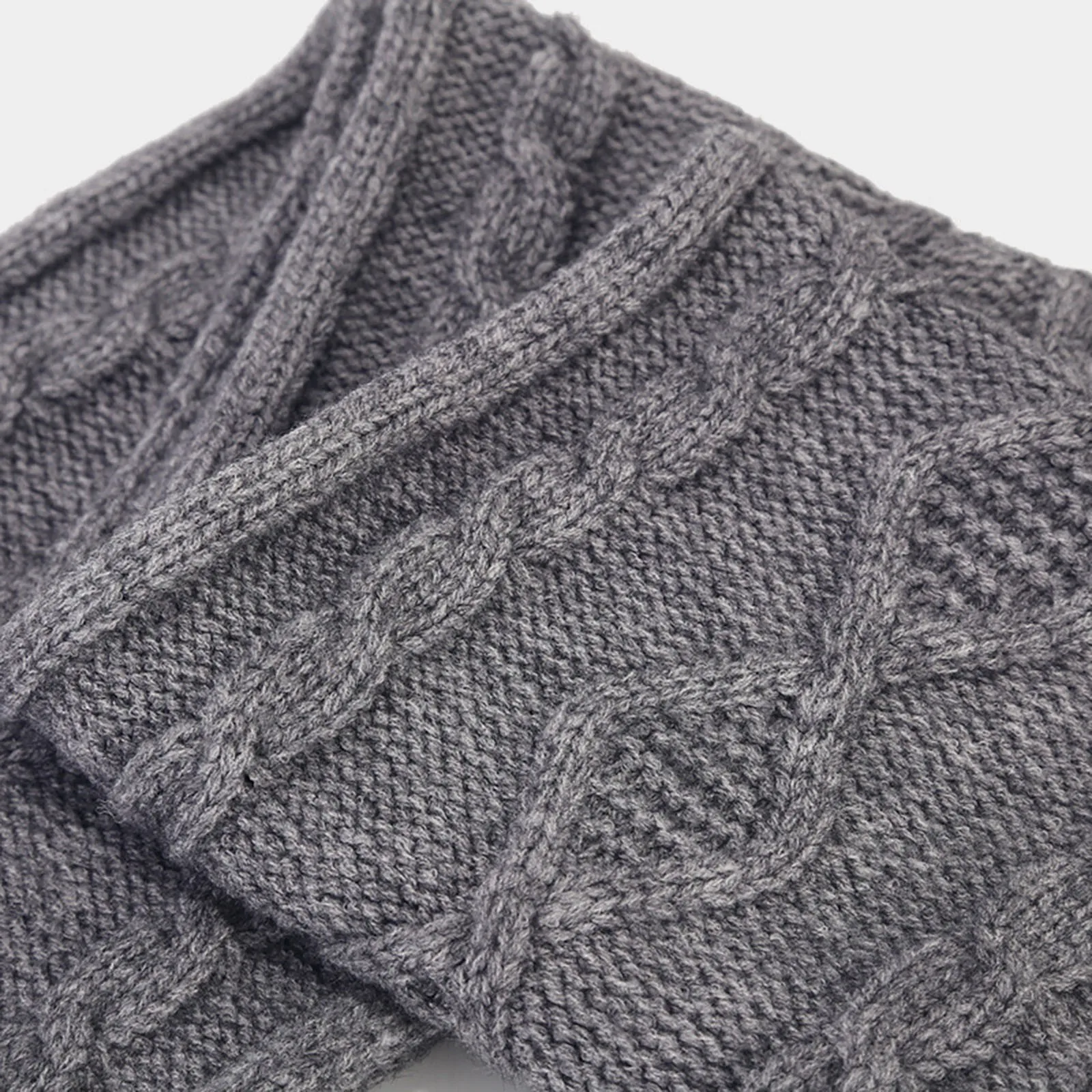 Lingerie Unique Accessories Scarf Women Hijab 2023 Thick Warm Set Knitted Solid Color Neckerchief Wool 2024 Bufanda NiñO