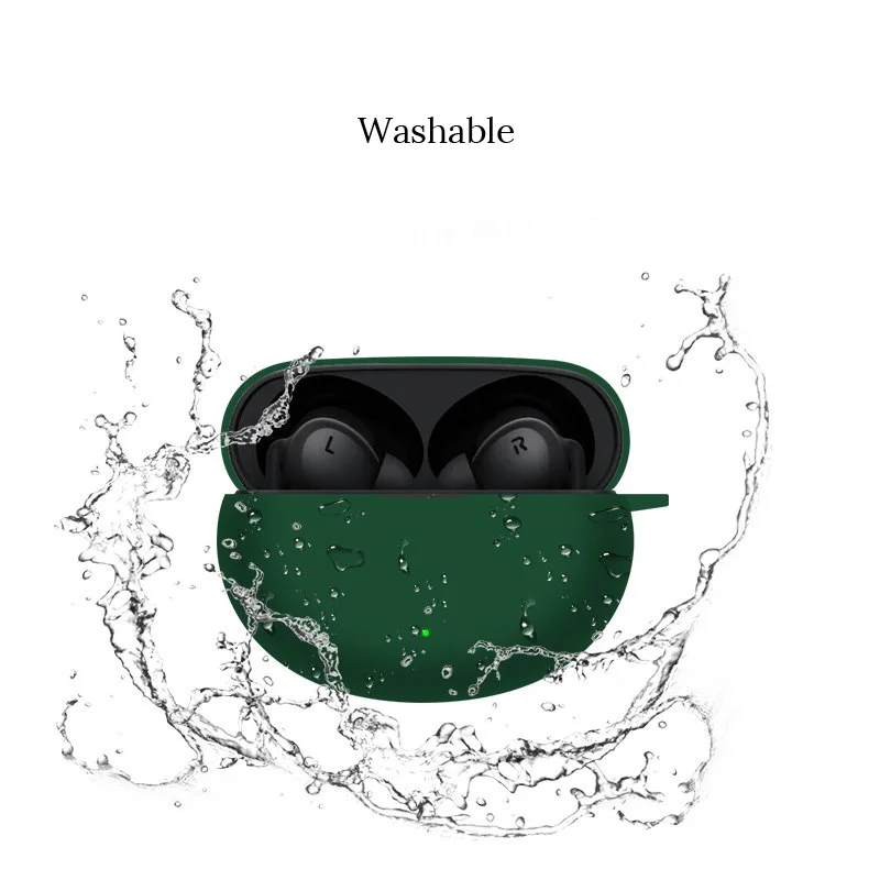 Shockproof Silicone Earbud Case with Carabiner - Anti-Scratch, Dustproof, Soft Protective Cover