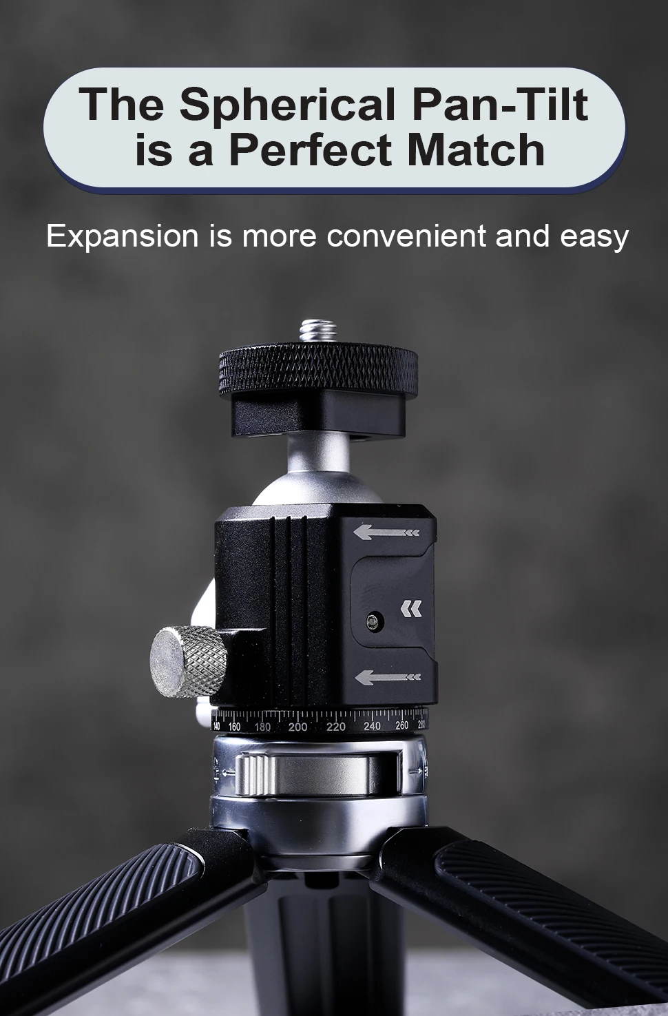 Portable Desktop Tripod Dual Boot Constant Spherical Foldable Grip Ptz Bracket U