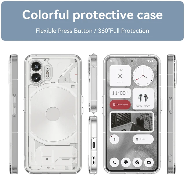 Candy Color Clear Case For Nothing phone 2 Cover Nothing phone 2 Coque Soft  Translucent Flexible TPU Phone Funda Nothing phone 2