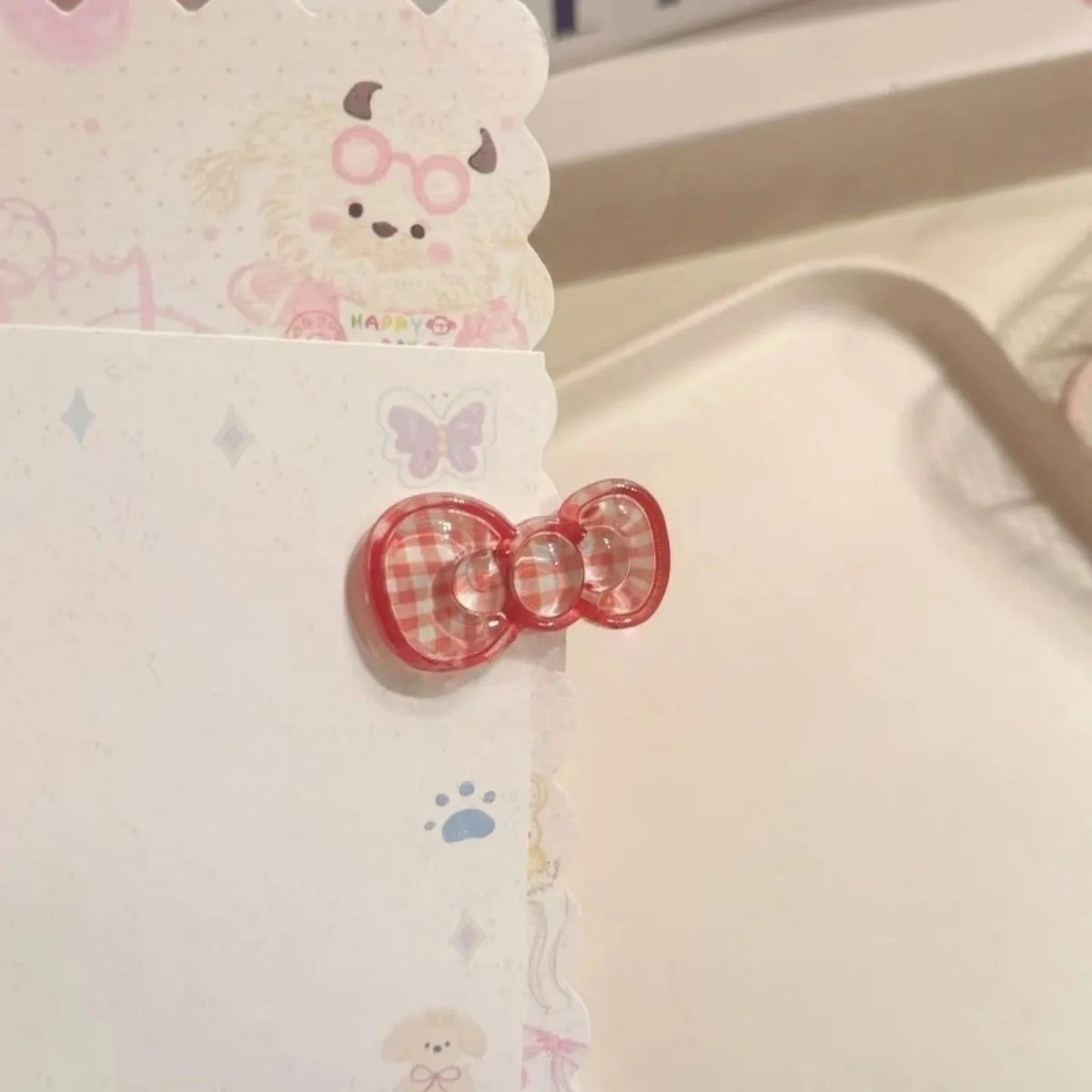 4PCS Cute Transparent Bow Hair Clips Set, Colorful Acrylic Hairpins, Adorable Hair Accessories for Girls, Perfect for Daily Hair