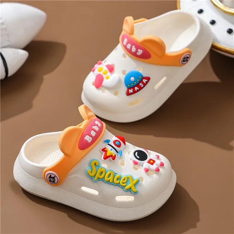 Children Garden Shoes Cute EVA Cartoon Beach Sandals Babies Summer Slippers High Quality Soft Kids Outdoor Slippers Flip Shoes
