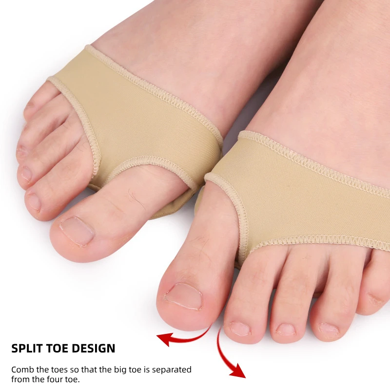 

4pieces=2pairs Fabric Metatarsal Forefoot Pads Feet Care Orthopedic Insoles Front Cushion Shoe Inserts Half Yard Pedicure Socks
