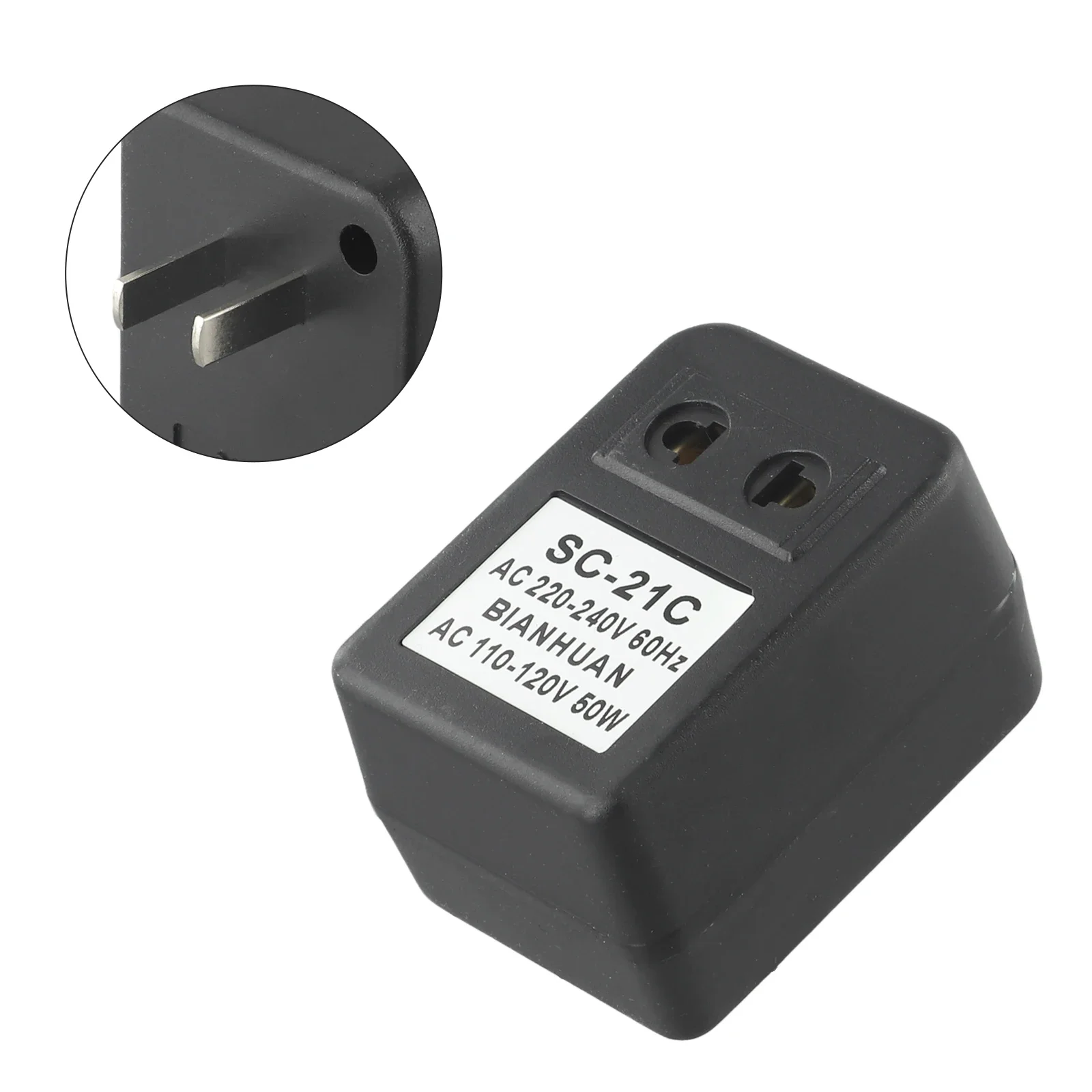 Power Adapter Step Down Transformer Travel Adapter AC 220V To 110V Voltage Converter For Electronic Devices Up To 50 WATT 1pcs