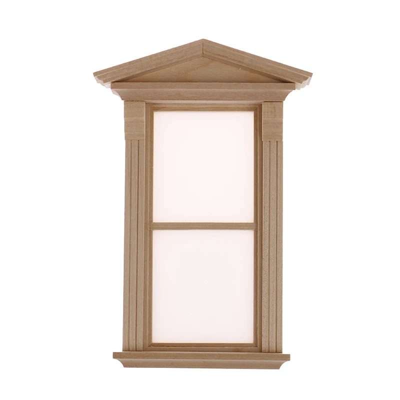 1/12 Dollhouse Miniature Blank Wood Window Frame Doll House Accessories Pretend Play Toy For Doll House Furniture Miniatures