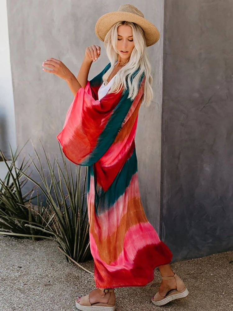 Fitshinling Customize Dance Costumes Material Fabric Sample Please Contact Us If Anything Tie Dye Summer Long Cardigan