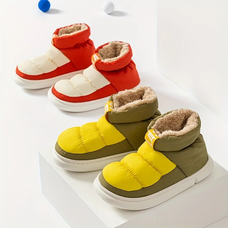 

Женские ботинки на плюшевой подкладке, теплые короткие сапоги без шнуровки