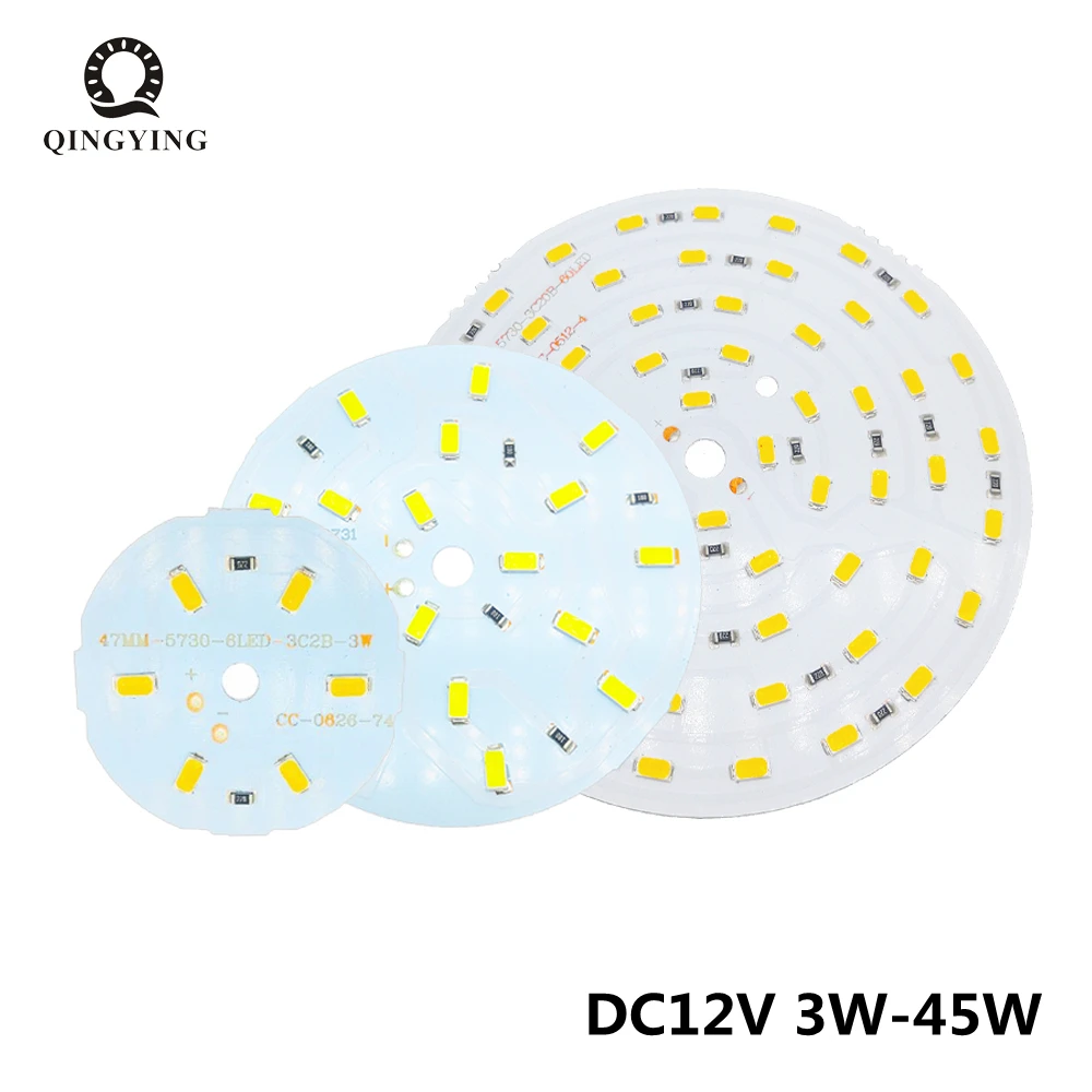 

1pcs DC 12V 5730 SMD LED Chip 3W 5W 7W 9W 12W 15W 21W 30W 45W Light Module Cold White Warm White For LED Downlight Spotlight DIY