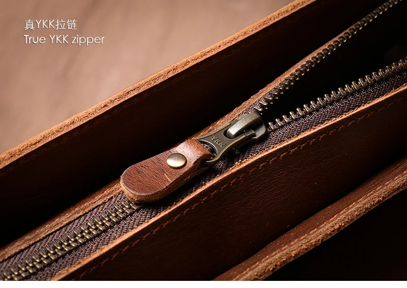 Genuine High Grade Retro Leather Briefcase Classic Men's Handbag Luxury Messenger Bag Office Computer Bags For 15 Inch Laptop