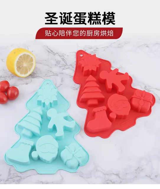 Christmas Silicone Chocolate Mold Cake Mold Christmas Tree Snowflake Socks  Roasted Jelly Ice Mold Candy Soft Cake Decoration - AliExpress