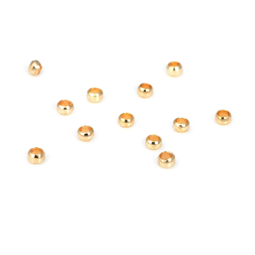 Elegant 18K Gold-Tone Brass Beads